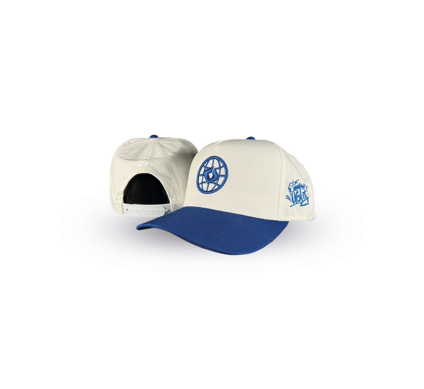 Snapback white and blue WORLDWIDE edition