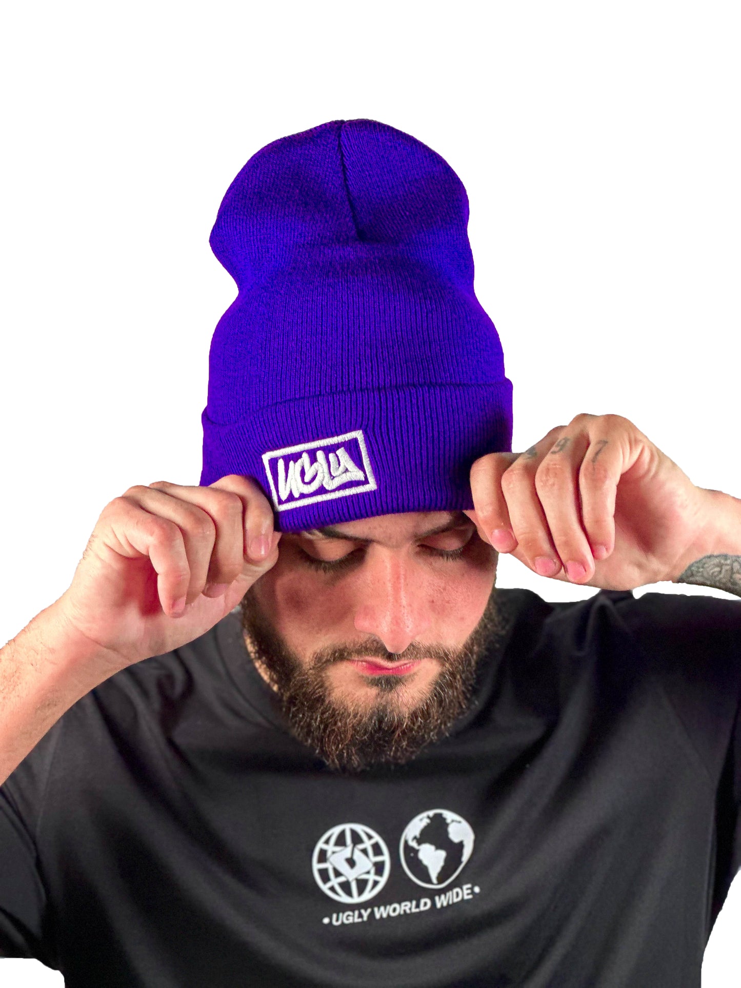 Beanie purple classic ugly